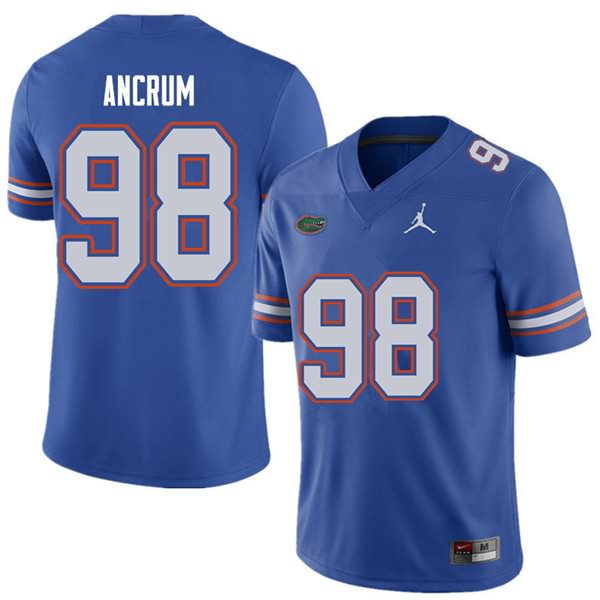 NCAA Florida Gators Luke Ancrum Men's #98 Jordan Brand Royal Stitched Authentic College Football Jersey DZL3264DL